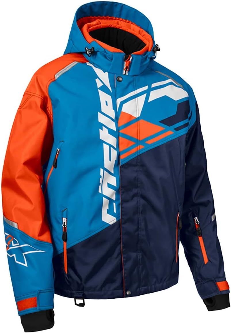 CastleCastle X Men's Code G4 Snowmobile Jacket (Navy/Process Blue/Orange - Large)
