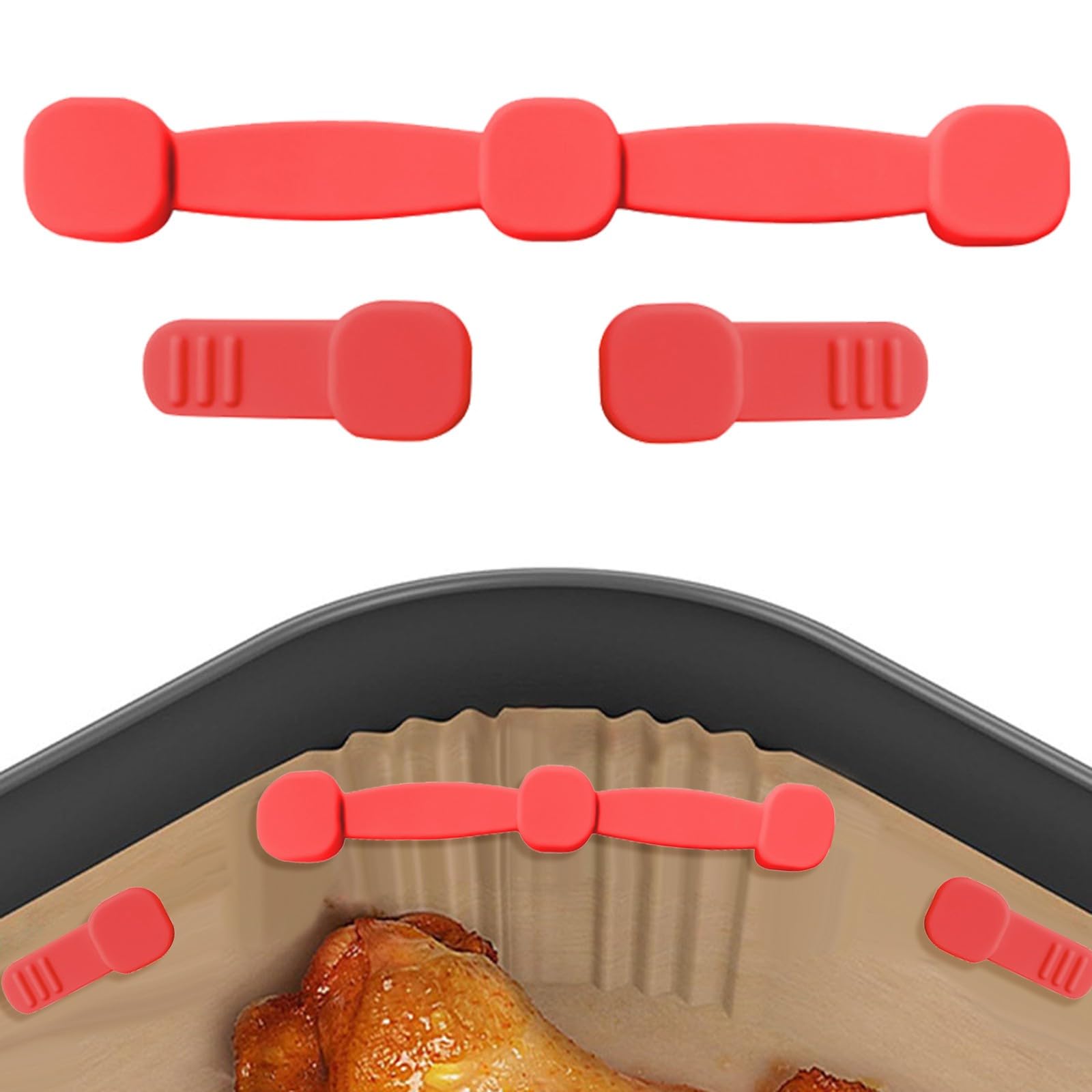 4 Stck Magnete Fr Airfryer Backpapier  Magnetische Silikon  Befestigungsschnallen Heiluftfritteuse Zubehr