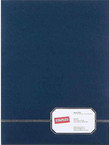 Miniatura 2 de Oxford Monogram Executive - Carpetas de bolsillo doble, tamaño carta, azul con borde de lámina dorada, paquete de 4 (04162)