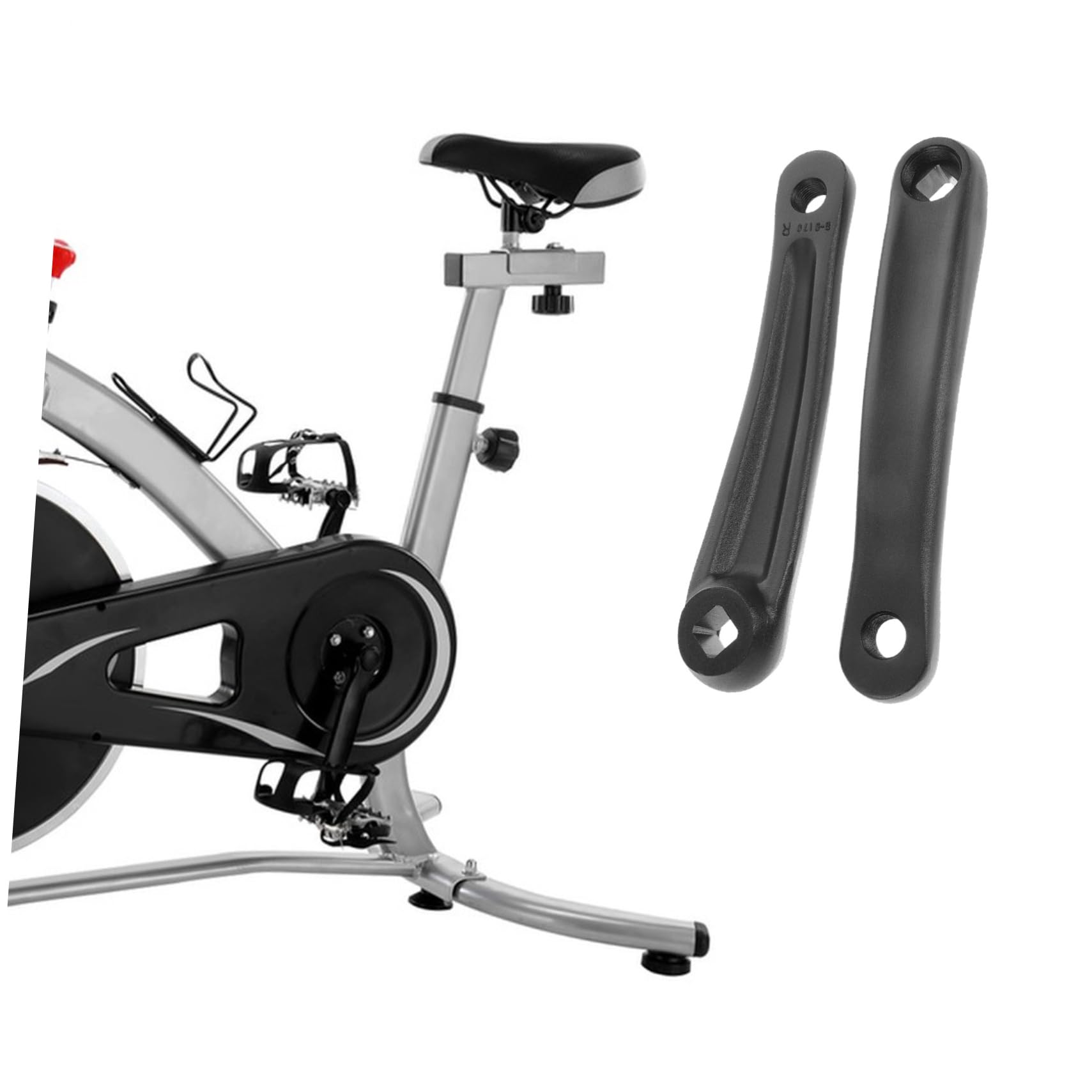 TOYANDONA 2pezzi Pedivelle Bicicletta Sostituzione Braccio Pedivella per Bici Elettrica Motore Centrale Mountain Bike Strada Accessori