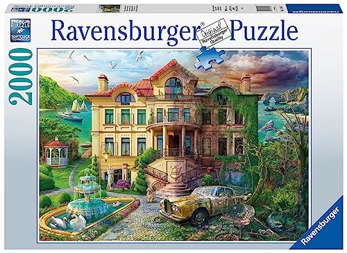 Ravensburger Now & Then, Cove Manor Echoes 2000 Piece Jigsaw Puzzle for Adults and Kids Age 12 Years Up, Multi-coloured