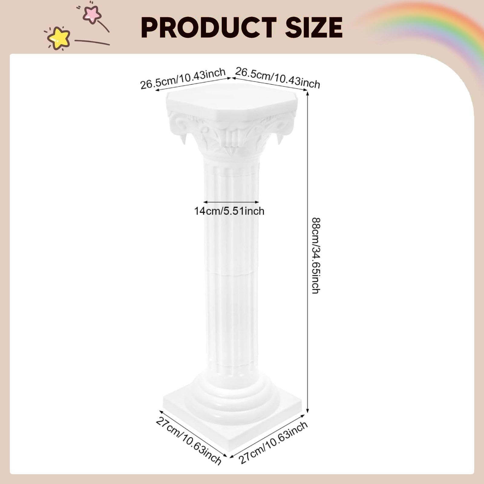 Colonne per Matrimoni, piedistalli Decorativi, Set di colonne portafiori in Stile Nordico Romantico per Foto, Decorazioni per Interni ed, 4 Pezzi