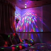 Vista 7 de vivian E27 3W luz giratoria de la etapa DJ discoteca cristal LED bola lámpara estroboscópica bombilla multi cambiante color LED luz