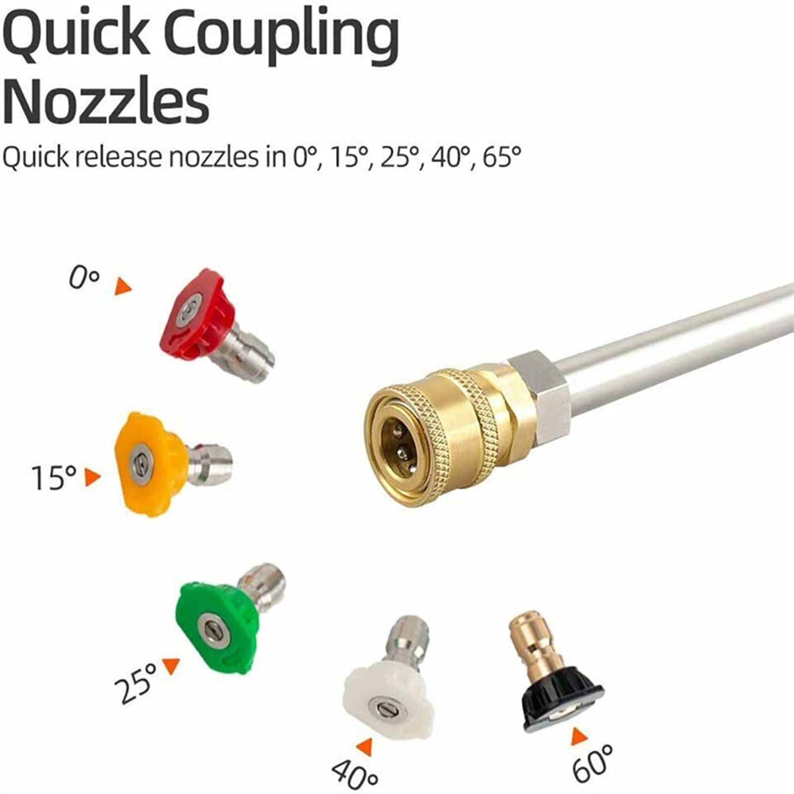 HUIOP Pulvérisateur De Lave-Glace,Kit D'Adaptateurs D'Embouts De Buse De Lance De Pulvérisateur De Laveuse À Pression Haute Pression 4000Psi M22