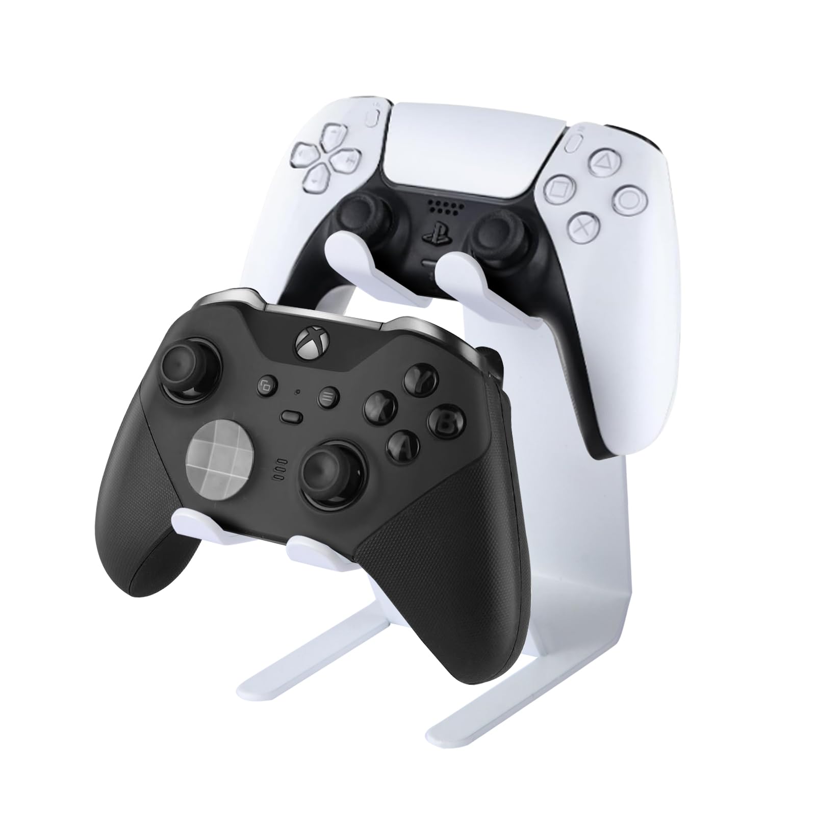 KAIXUANMAN コントローラー スタンド おしゃれ マグネット ゲームコントローラー収納ラック プロコン スタンド デスク 収納 置き ゲームアクセサリー 省スペース 金属 卓上/壁掛け両用 2台収納 ホワイト