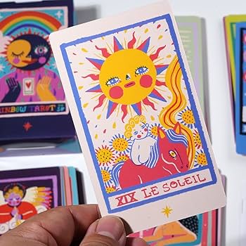 Amazon.co.jp: Atesswy 鮮やかなクィアタロットデッキで虹の色を