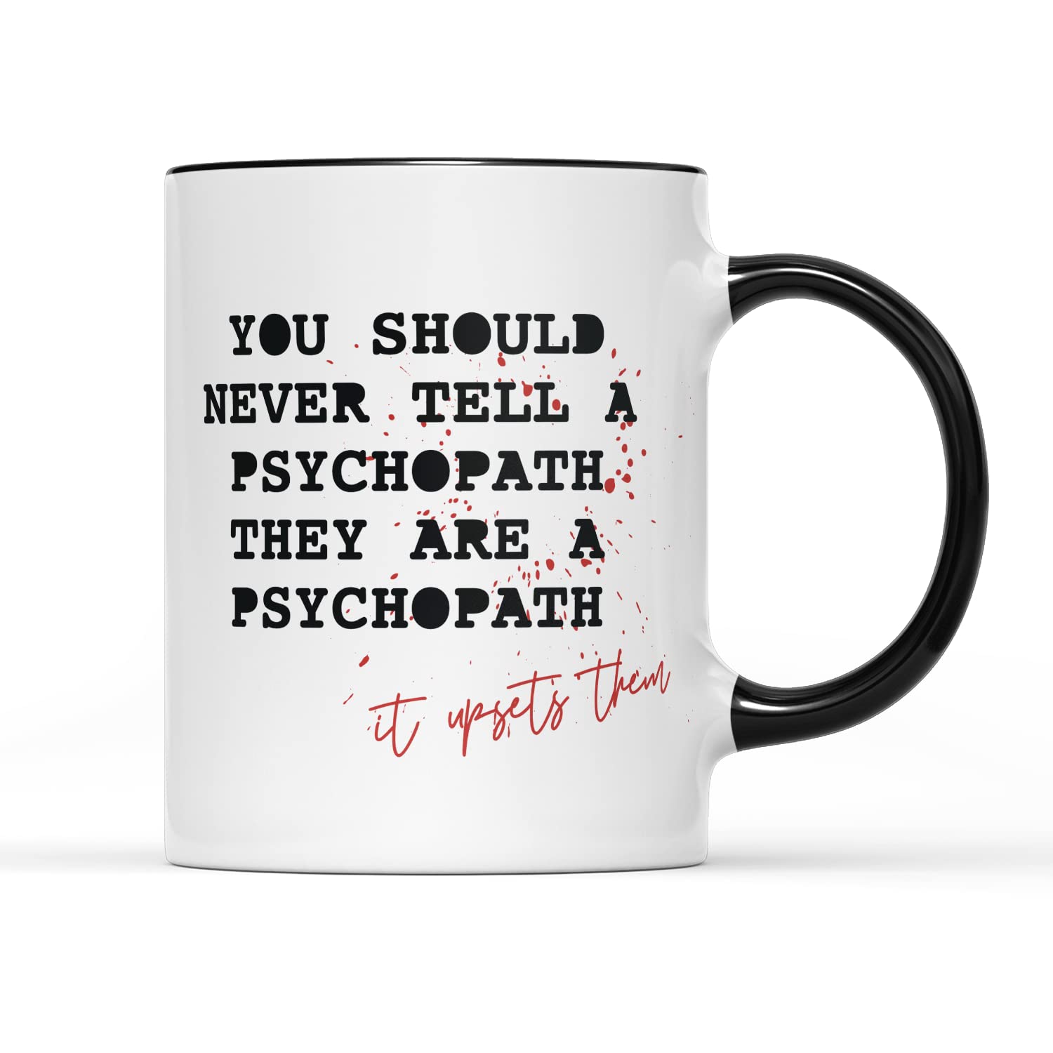 WillowGifts Mug Tea Coffee Cup Dark Drama Spy Thriller British TV Show Villanelle Assassin Investigator Intelligence Love MI5 Eve Gift Present (Black Handle)