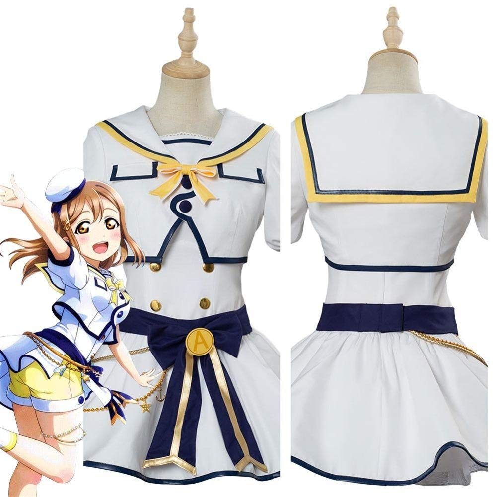 Qfeng Lovelive Love Live Kunikida Hanamaru Cosplay Costume Full Set For Women Girls Custom Made Halloween Carnival Party Clothes (Size : XXL, Source : Lovelive)
