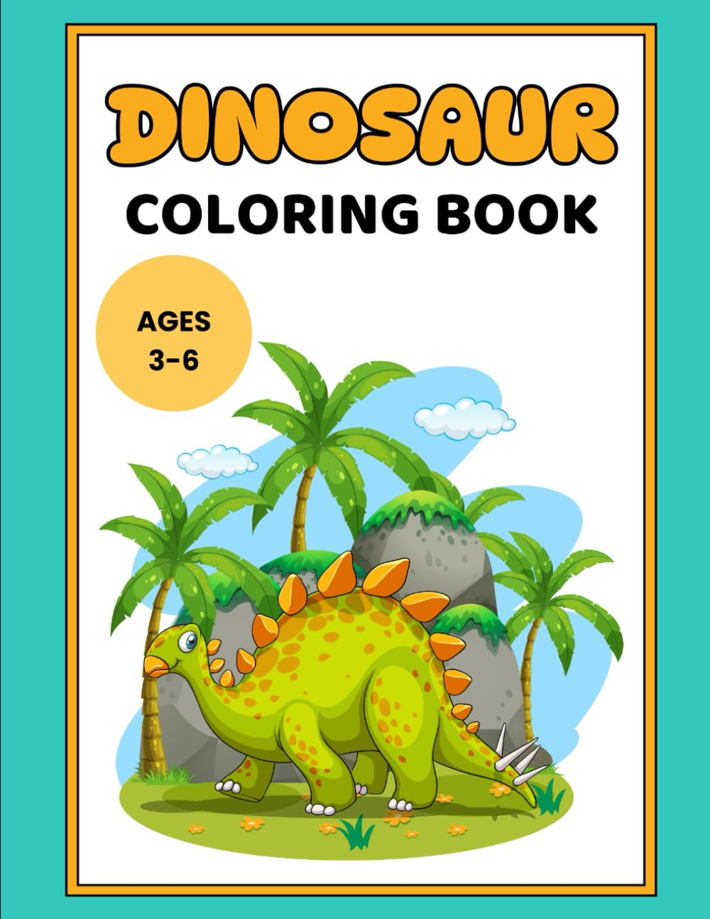 My First Dinosaur Coloring Book: Fun & Easy Coloring & Tracing pages for Kids Ages 3-6