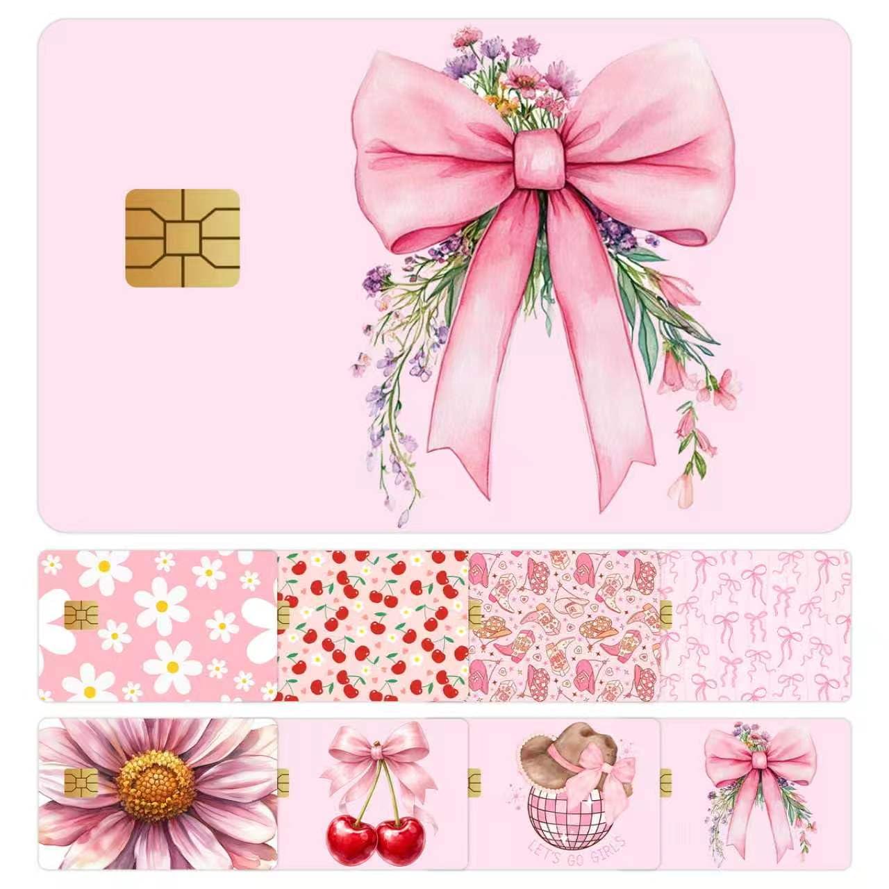 Photo 1 of POVESTE Cute Credit Card Skin, Debit Card Stickers Leopard Girly (8 Pcs)