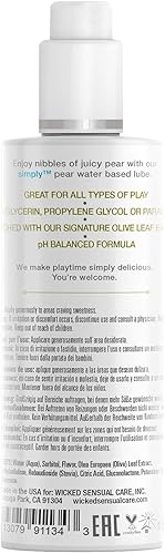 Miniatura 2 de Wicked Sensual Care Simply - Lubricante a base de agua pera de 4 onzas