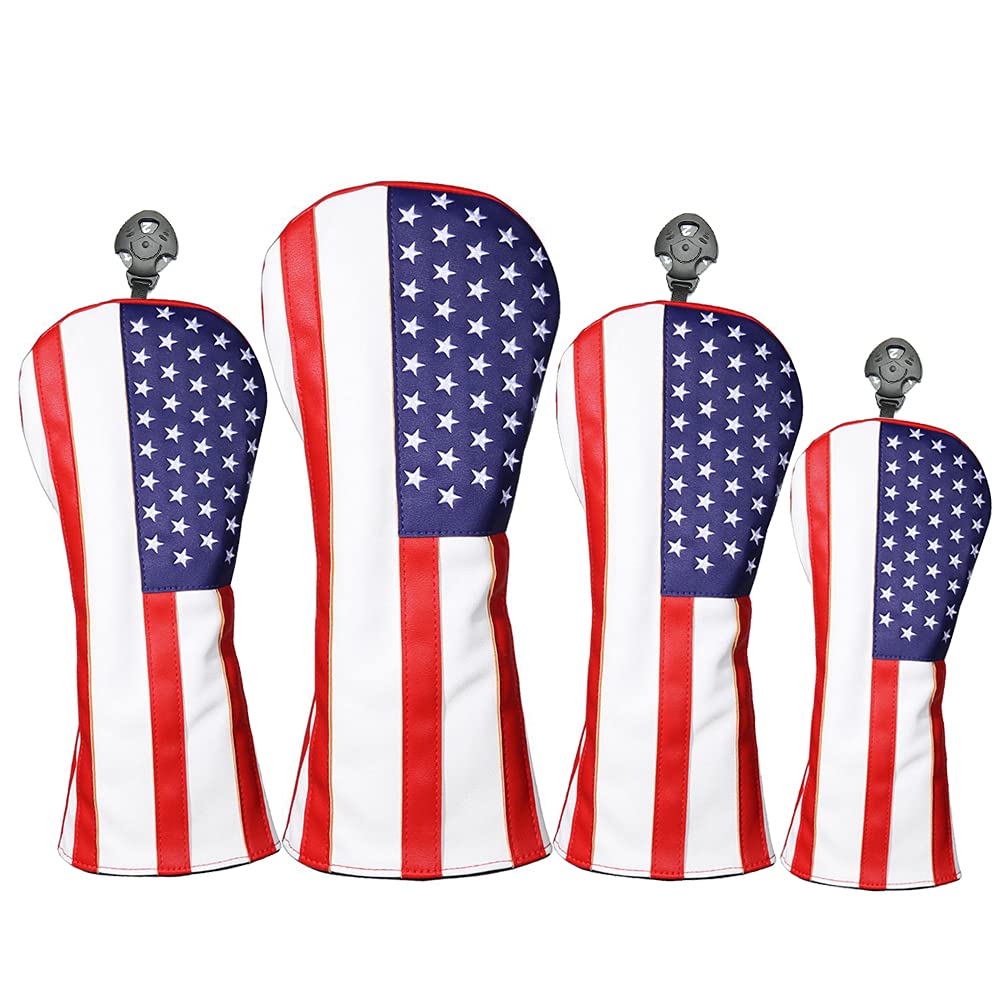 Fundas para cabeza de golf de Estados Unidos para conductor y maderas Fairway de cuero