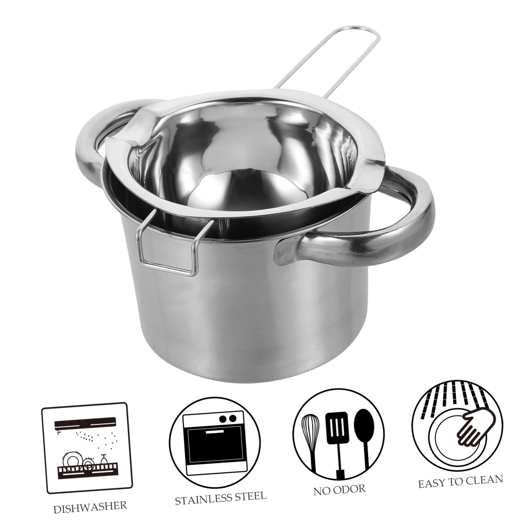 LALADEFIEE Essential Kitchen Tool Stainless Steel Chocolate Melting Pot Double Boiler Pot for Butter and Cheese