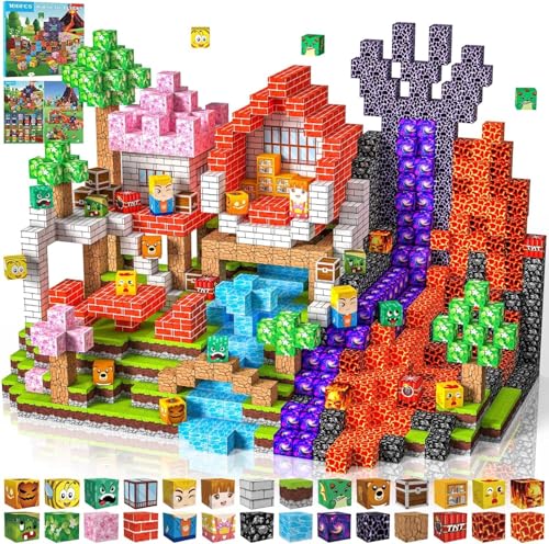 Construction Magnetique Enfant 100 pièces 2CM Magnetic Blocks 3+ Jeux Aimants, Bloc de Cube Magnétique de pour Garçon et Fille, Jouet Créatif Montessori...