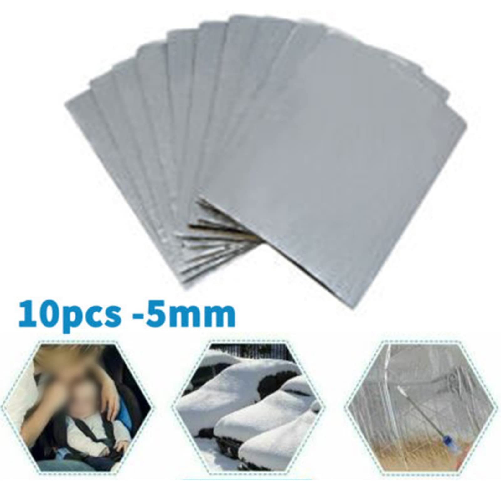 Lot De 10 Tapis D'isolation Acoustique Pour Voiture - 250 X 180 X 5 Mm