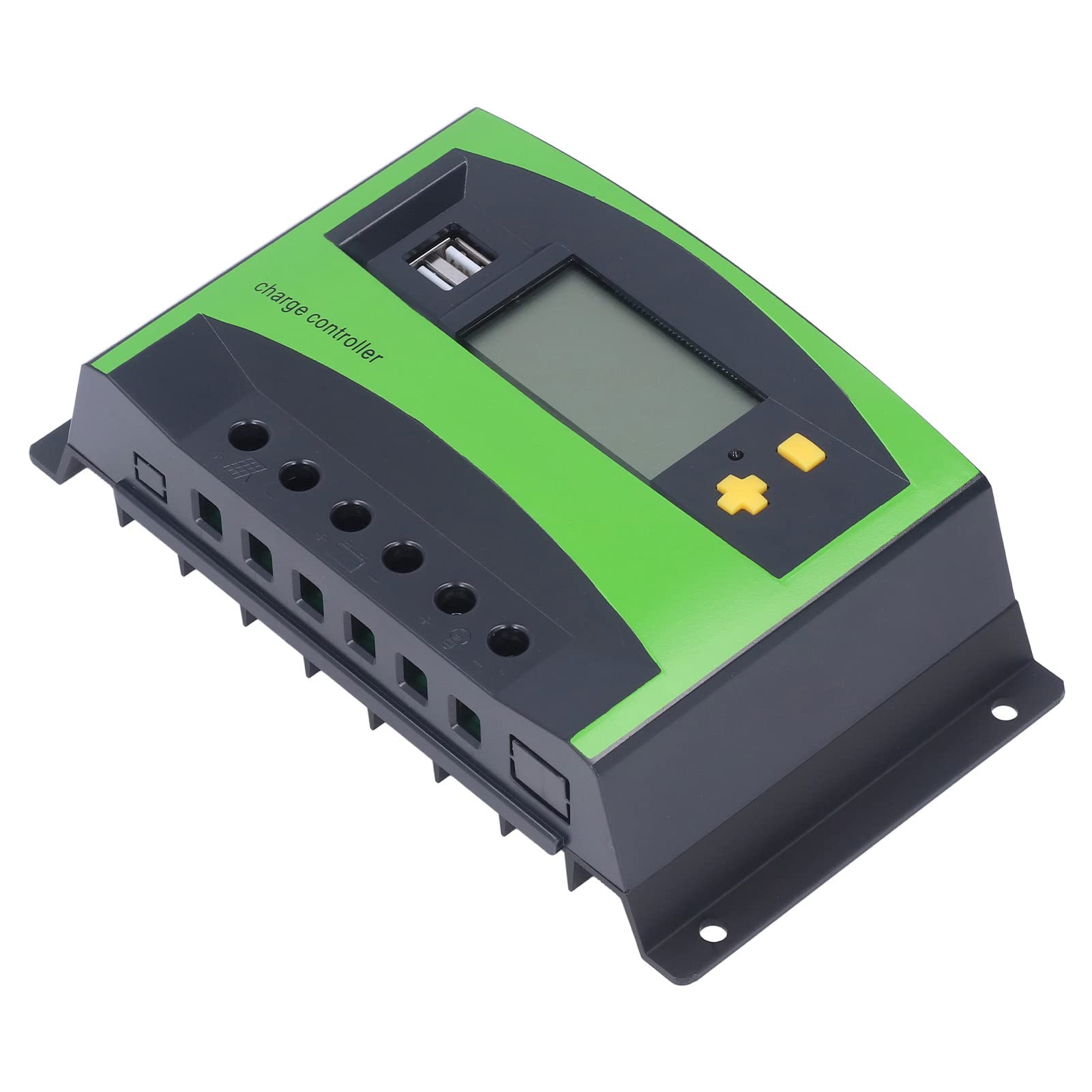 Controlador de carga Solar 40A 12V/24V, pantalla grande, controlador Solar resistente al agua con puertos USB duales, regulador de carga Solar