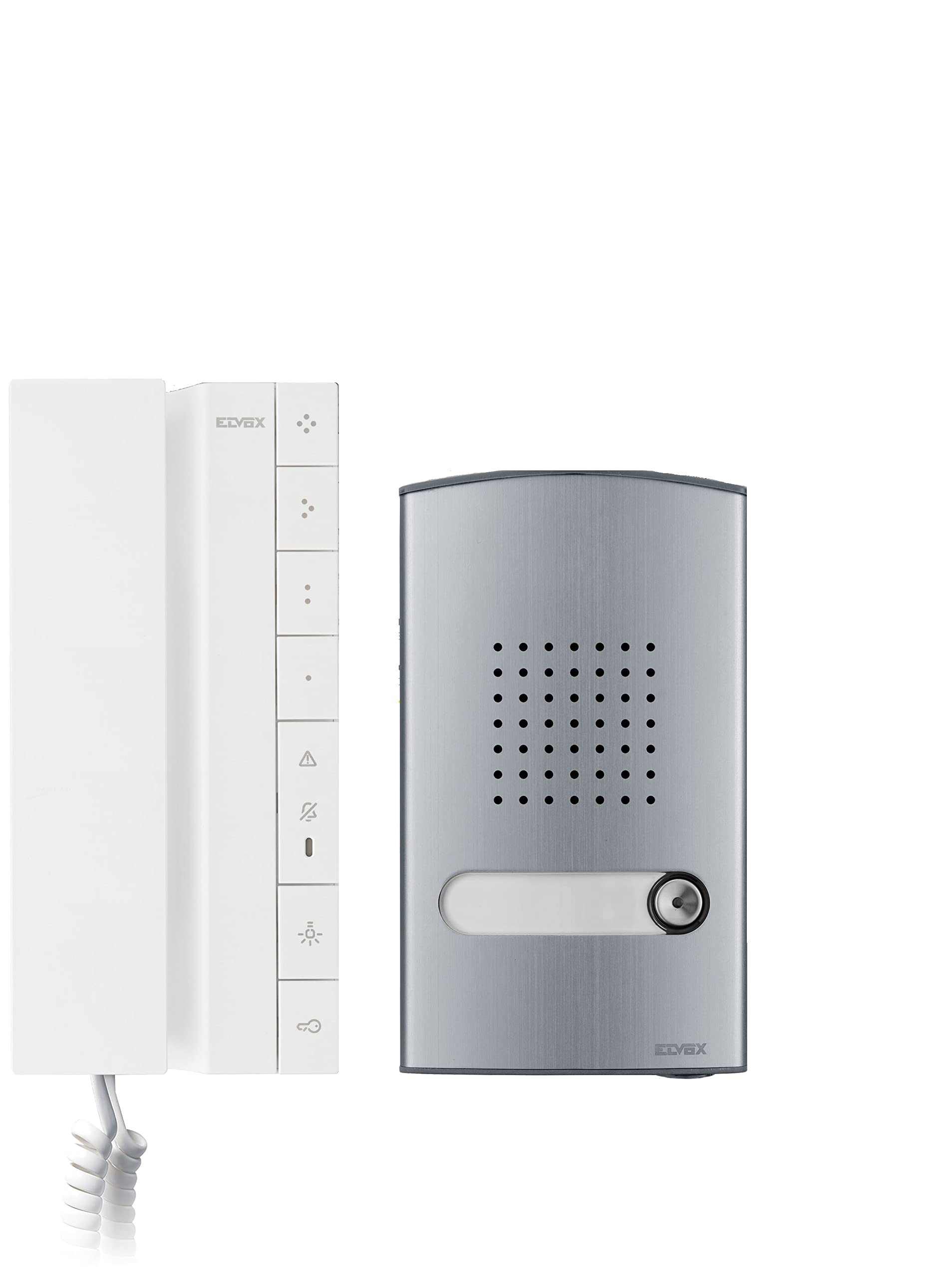 VIMAR K40542.E Gegensprechanlage für einen Benutzer, 2 Drähte mit: 1 Audio-Elektronikeinheit, 1 Audio-Straßenplatine mit 1 Taste, 1 Gegensprechanlage Voxie mit 6 Tasten, 1 Stromversorgung