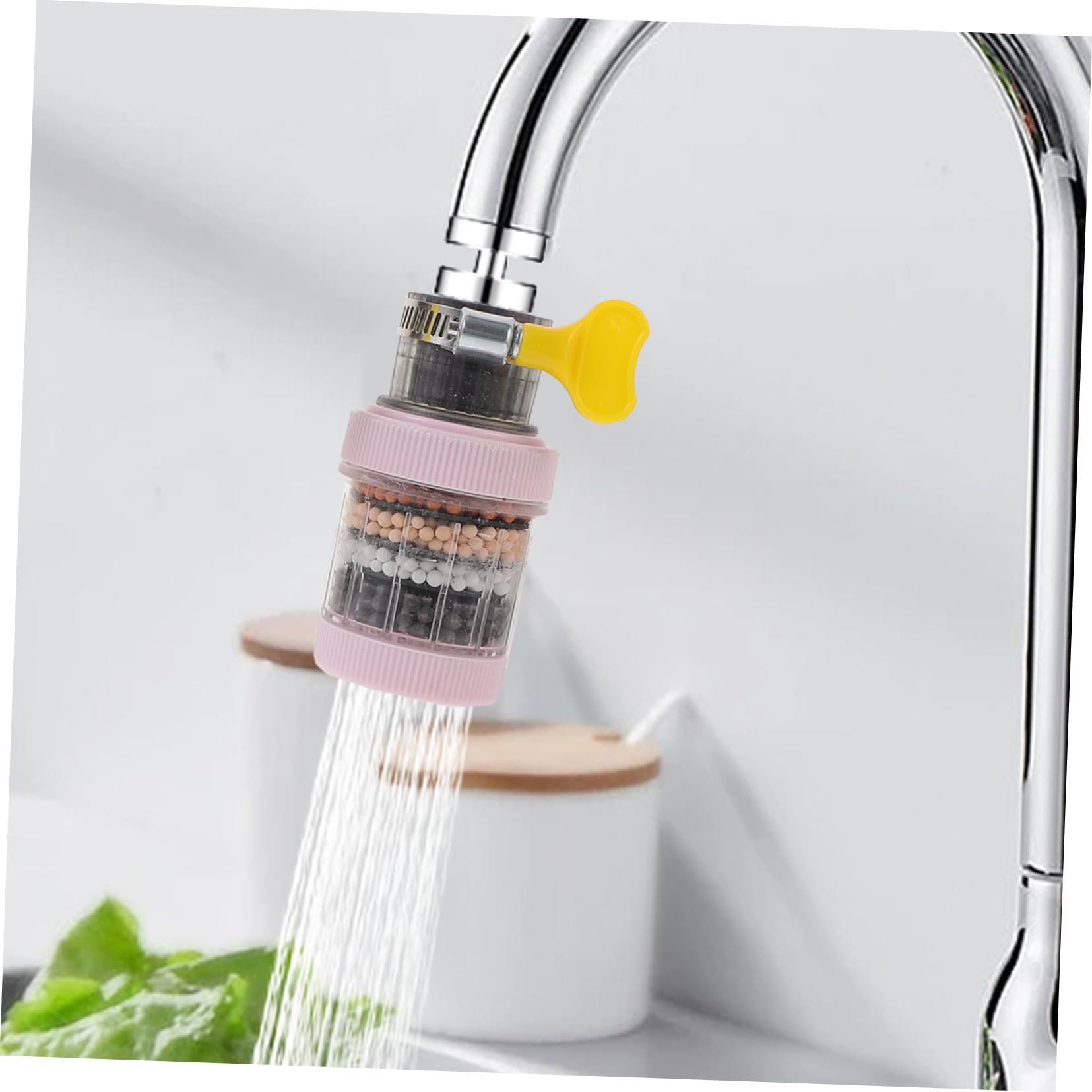 NUOBESTY 3 Juegos Conjunto de filtro de grifo filtro del grifo del lavabo del baño filtro de agua dura del grifo purificador de grifo Hundir agua de la bañera el plastico