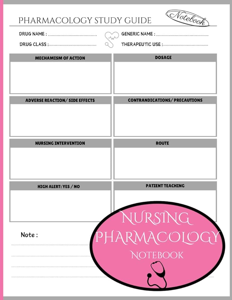 nursing-pharmacology-notebook-a-blank-medication-template-for-nursing-student-and-study-guide-brown-hami-brown-hami-amazon-com-books for Free Printable Nursing Study Guides Nursing Pharmacology Notebook: A Blank Medication Template for Nursing Student and Study Guide: brown, hami, brown, hami: Amazon.com: Books for Free Printable Nursing Study Guides