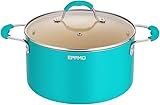Ceramic Stockpot, Induction Pot with Lid, Non-toxic Easy Cooking Stockpot, 5.9 Qt