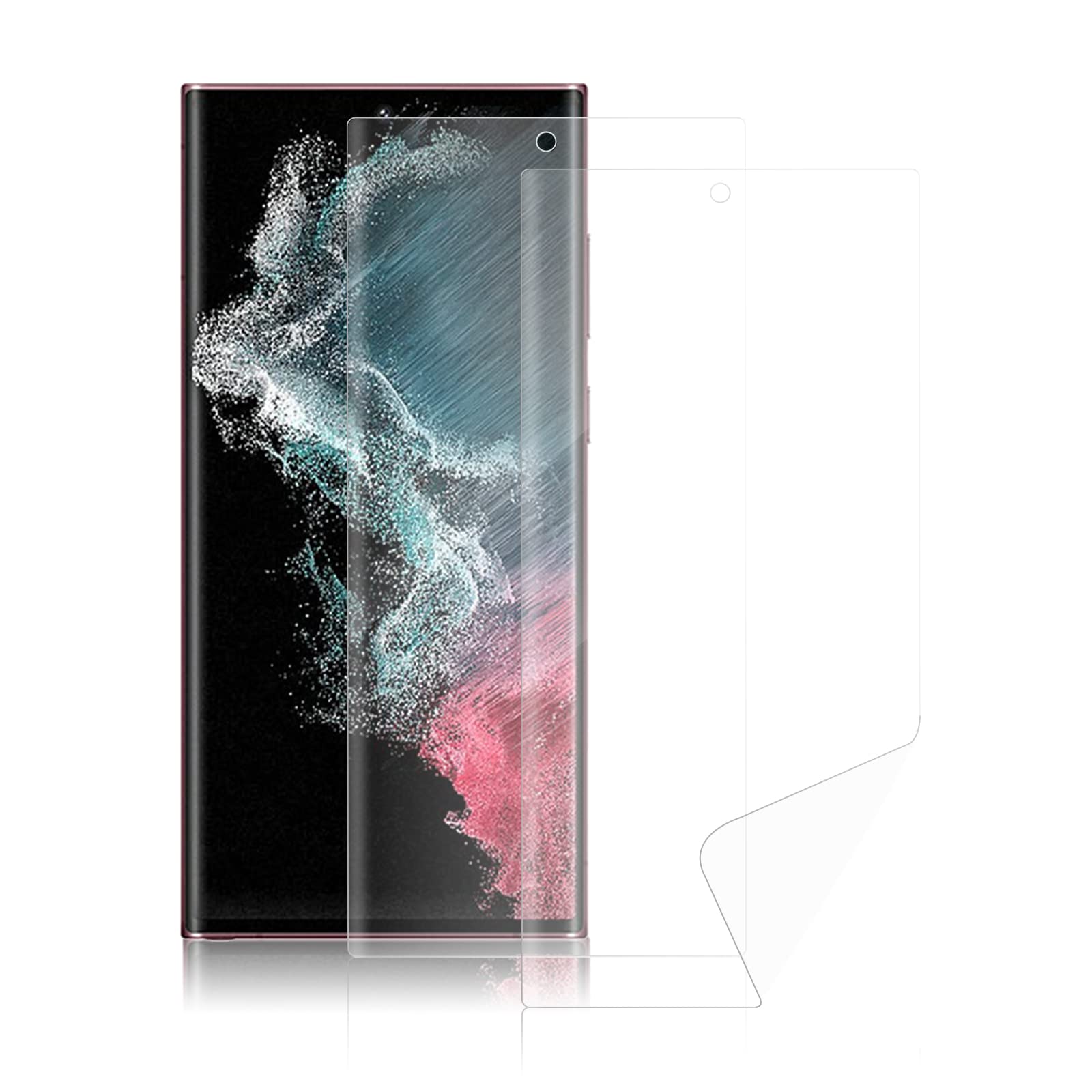 ROVLAK Screen Protector Compatible with Samsung Galaxy S22Ultra Full Coverage Soft HD Hydrogel Flexible Film Anti-Fingerprint High Sensitivity Protective Screen Film [2-Pack]
