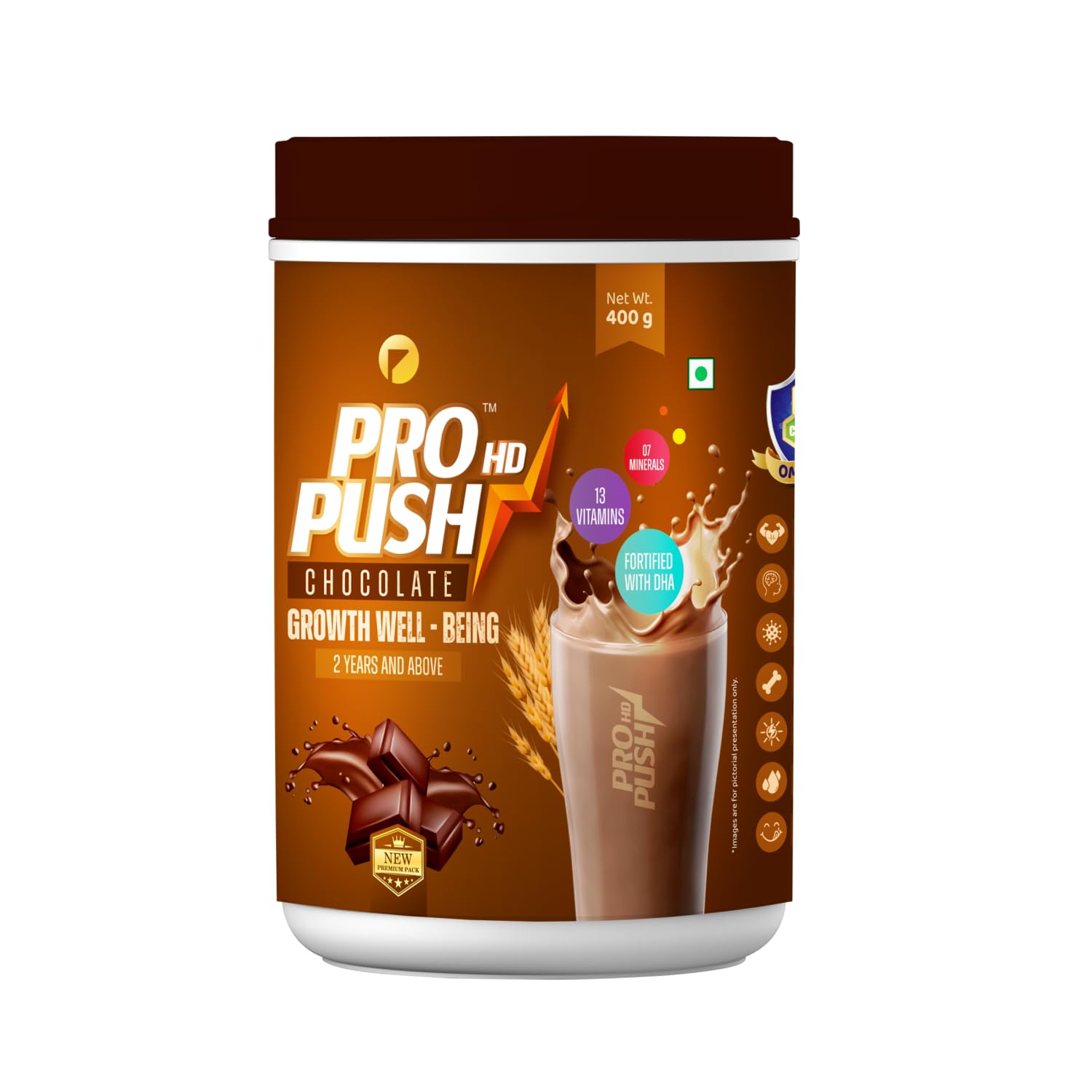Pro Push HD Growth & Wellbeing Powder | Daily Nutrition & Wellness Supplement | Supports Growth, Energy & Overall Health (400g)-image-4