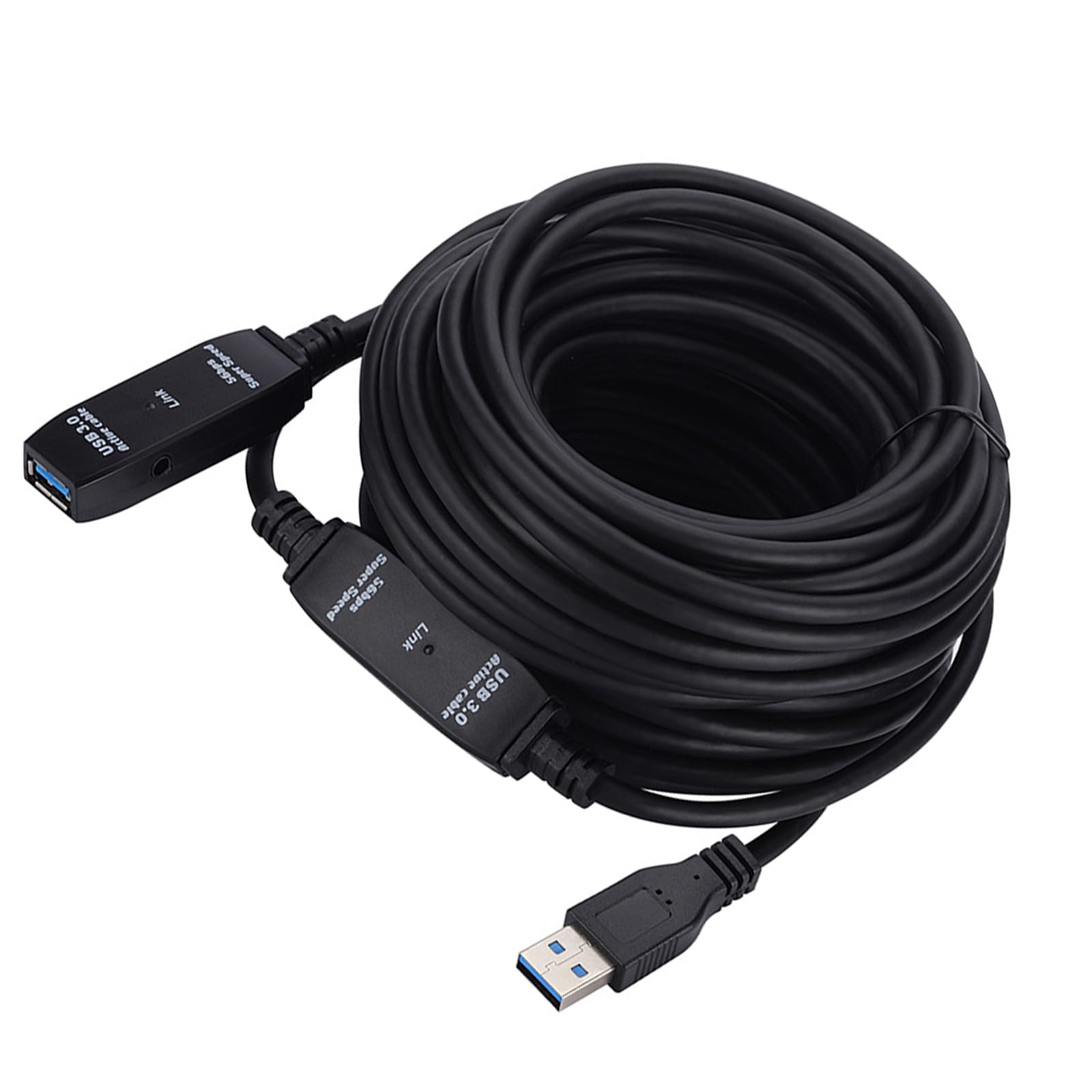 Cable de extensión USB 3.0 de alta velocidad, repetidores de transferencia de datos, conectores USB macho a hembra, para impresora, escáner, PC, perife