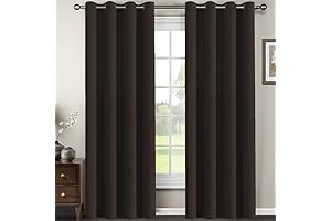H.VERSAILTEX Premium Brown Blackout Curtains: Your Path to Darkness at 84 Inches