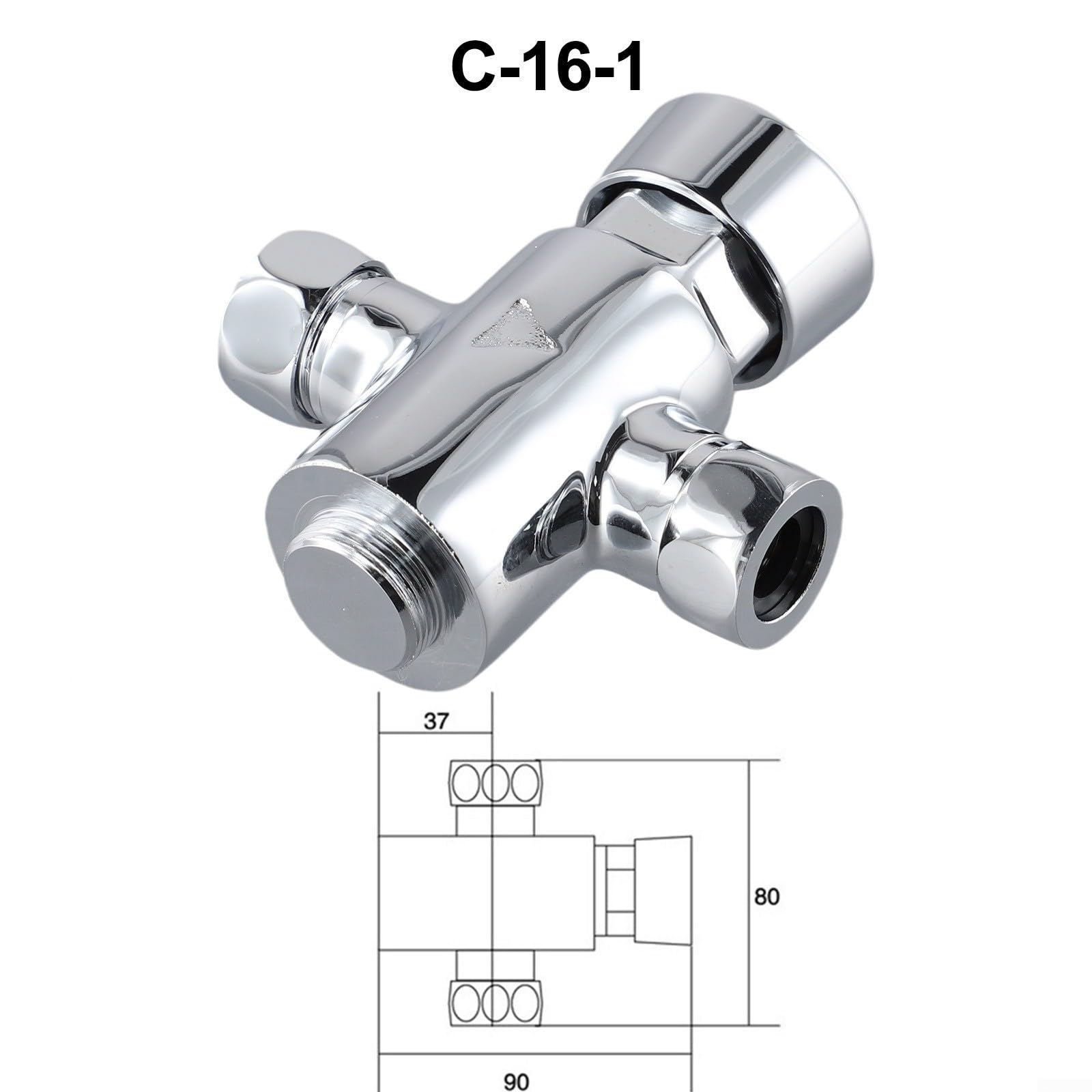 Válvula de ducha de latón Self-Cng Ch, grifo de acción de retardo temporizado para eficiencia del agua, diseño sin contusiones, instalación expuesta, ideal para duchas ecológicas.