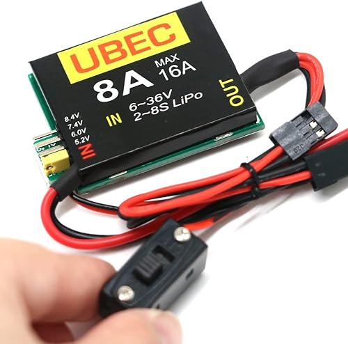 Miniatura 7 de UBEC-8A para coche teledirigido, 2S-6S, 6-36V, BEC Dual, UBEC 8A16A, 5,26,07,4 v8,4 v, Fuente de alimentación separada, brazo de robot, avión -