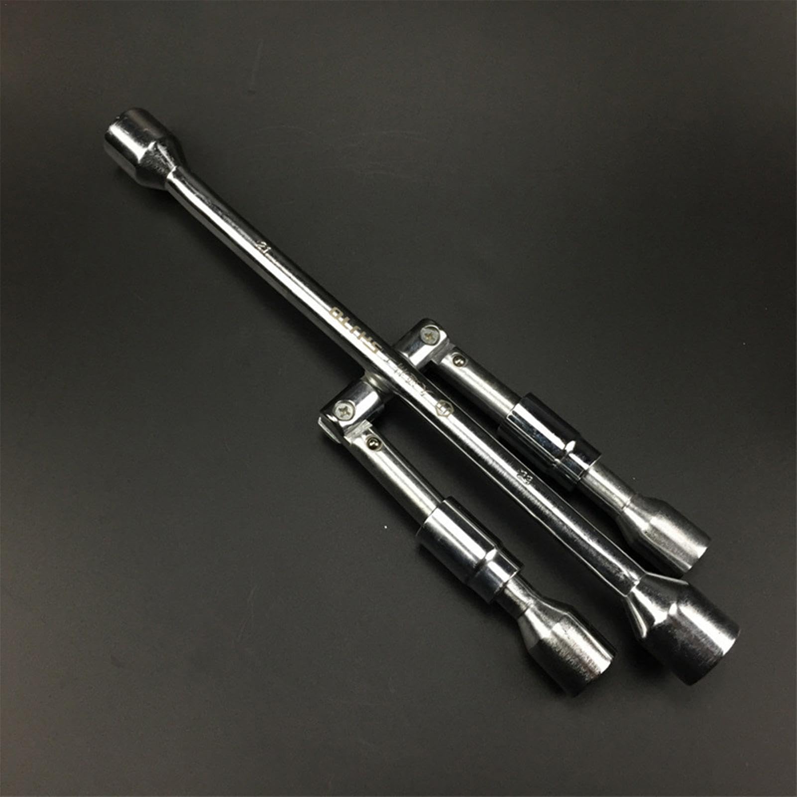 Llave para tuercas de rueda, llave de tuercas de rueda | llave de rueda cruzada de 4 vías, plegable, multifuncional, portátil de 14 pulgadas, para camiones, autocaravanas y coches