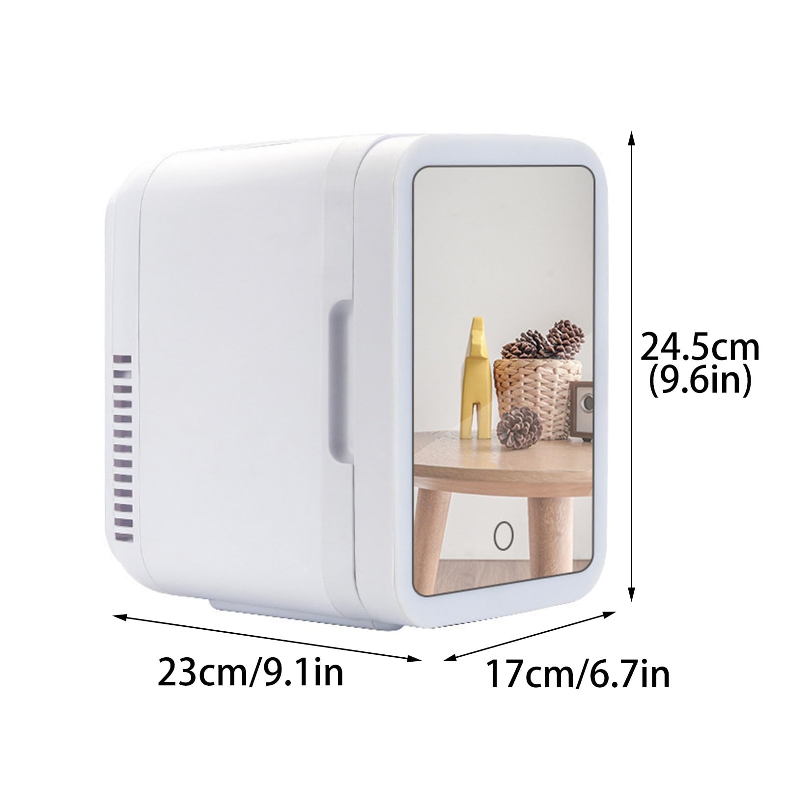 Frigorifero Compatto, Piccolo Frigorifero per Il Trucco, Mini Frigorifero Singolo Perfetto per Il Soggiorno in Dormitorio, Appartamento, Ufficio, Camera da Letto(Size:4L)