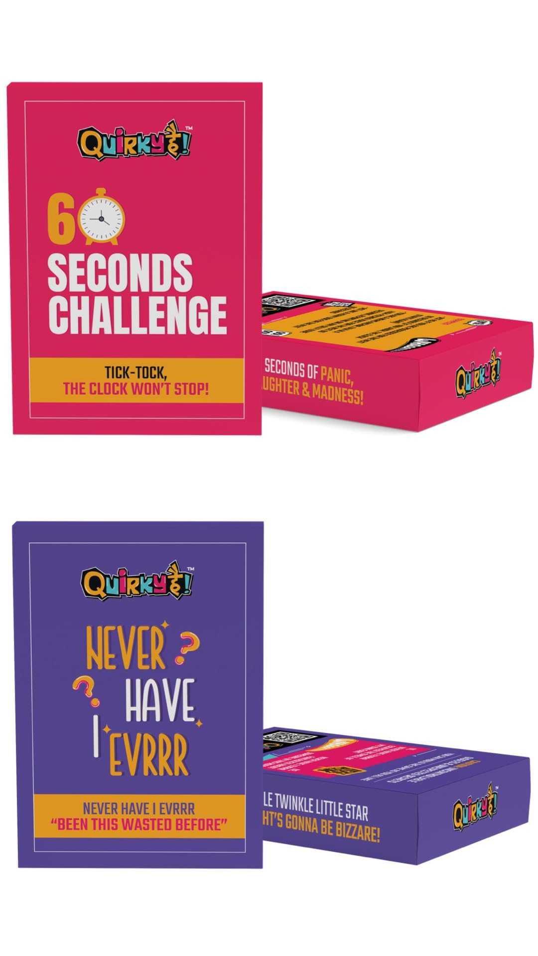 Quirky है! Never Have I Ever + 60 Seconds Challenge - Games for Perfect Party Night- Combo of 2 (B0CMV38JJL) Amazon Price History, Amazon Price Tracker
