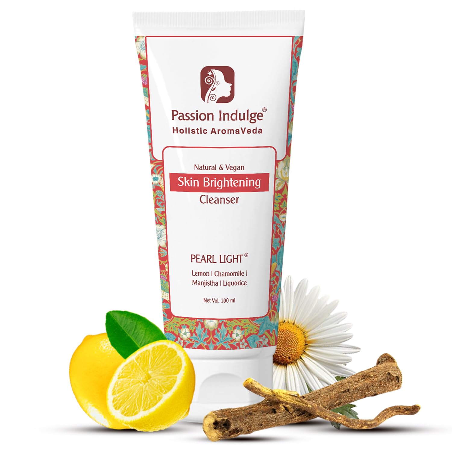 Passion Indulge Natural Skin Brightening Face Cleanser | Pearl light Cleanser | Skin Brightening Face Wash with natural ingredient - 100 ml