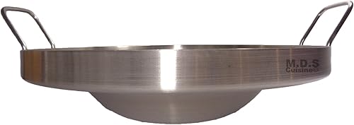 Miniatura 3 de 16" acero resistente al aire libre de la estufa de gas de freír cóncava del acero inoxidable del Comal de la pulgada