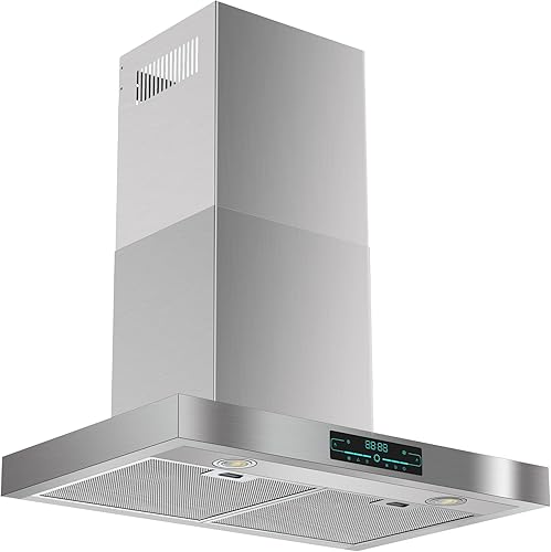 Miniatura 20 de Campana extractora de 30 pulgadas para debajo del gabinete, 1200 CFM, campana de ventilación de acero inoxidable ultra potente con 4 velocidades,