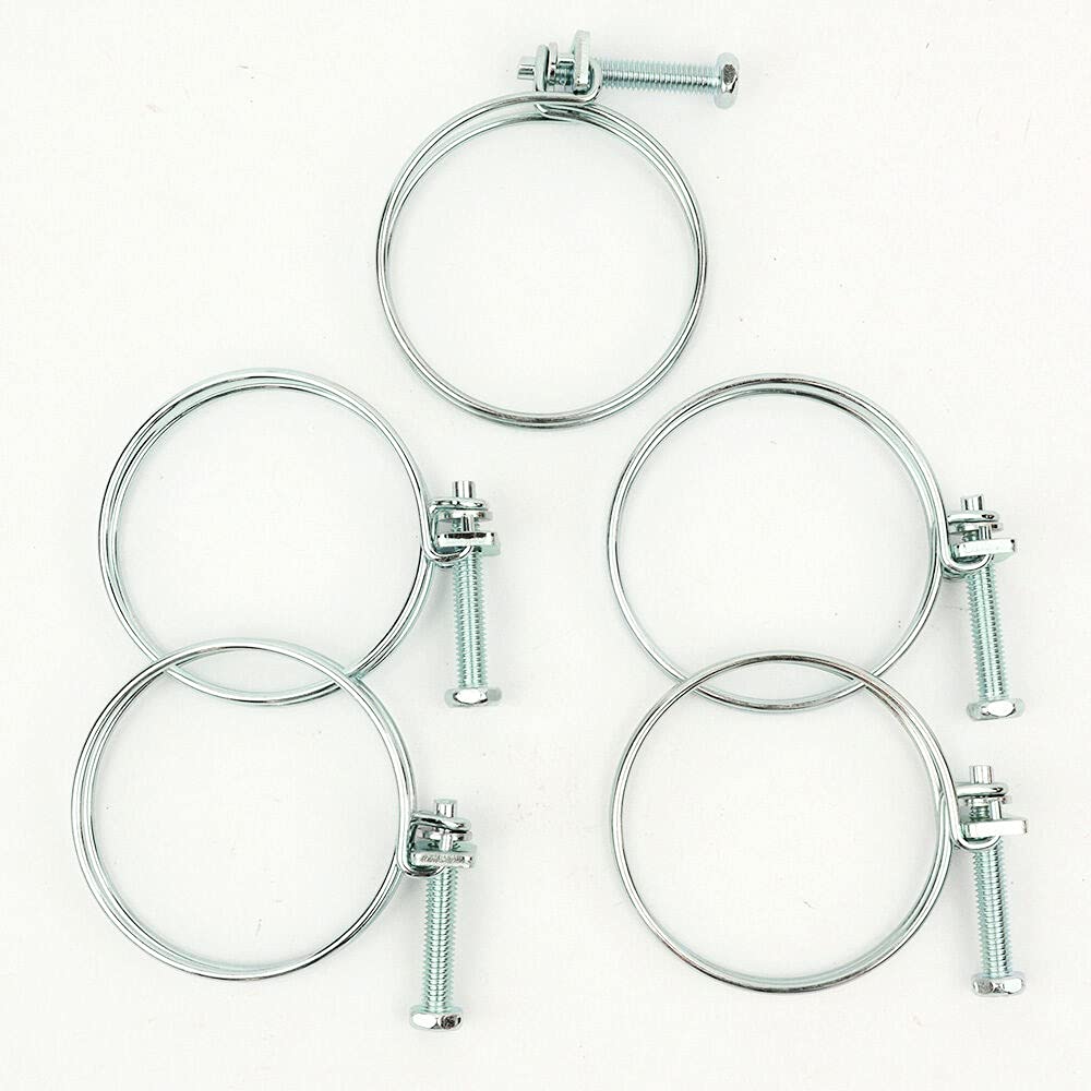 LEFITPA Replacement 5-Pack 2 Inch Wire Hose Clamp Dust Collection for Big Horn 11720PK