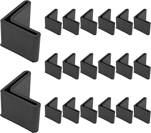 Miniatura 1 de Bivethoi 20 tapas de goma de 1-38 pulgadas  1.378 in, tapas de extremo de hierro angular, cubiertas de goma en forma de L, almohadillas de hierro