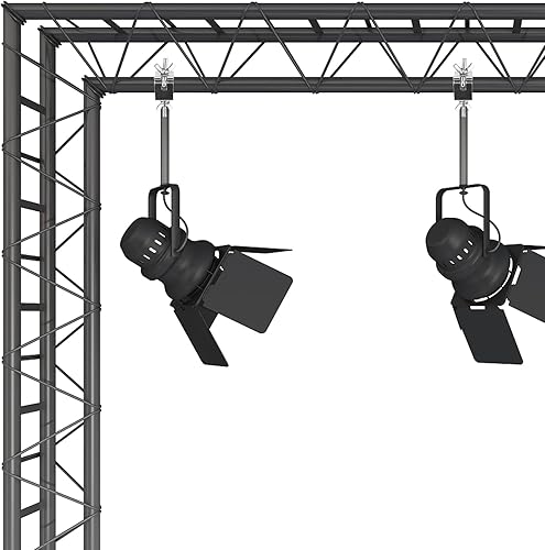 Miniatura 8 de Paquete de 10 abrazaderas de iluminación de escenario, abrazadera de armadura de aluminio resistente de 220 libras para tubo de braguero de