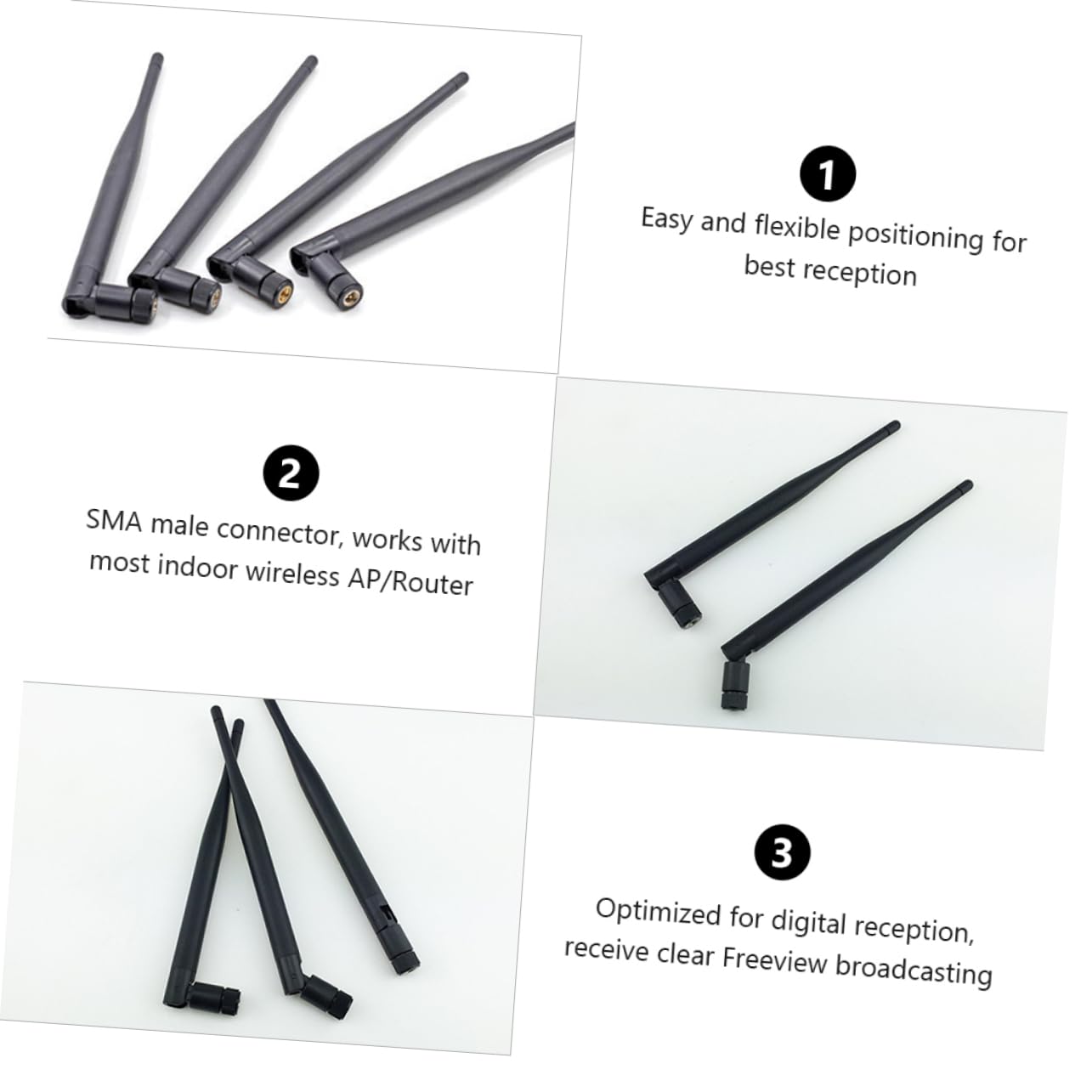 Gatuida Telecamera Pc Light 3 Pz Antenna 5dbi Antenna Wi-fi Wifi Senza Fili Lux Fotocamera Pc