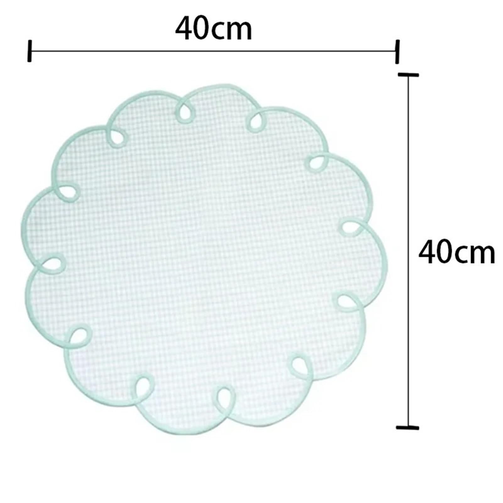 Hellblau Kariertes, Besticktes Rand-Romantisches Retro-Tischset aus weicher Serviette for die Außendekoration, Party-Tischservietten(Light a 6pcs)