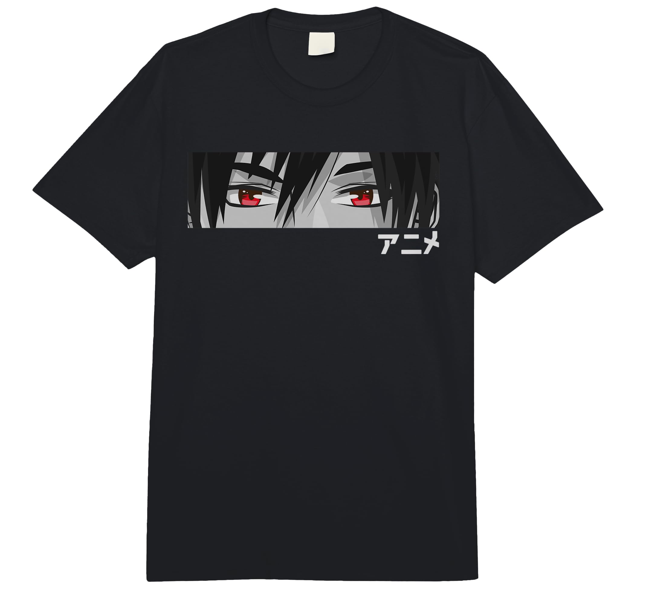 "Anime" in Japanese Characters Kawaii Eyes Face Comfort Colors Adult Heavyweight T-shirt