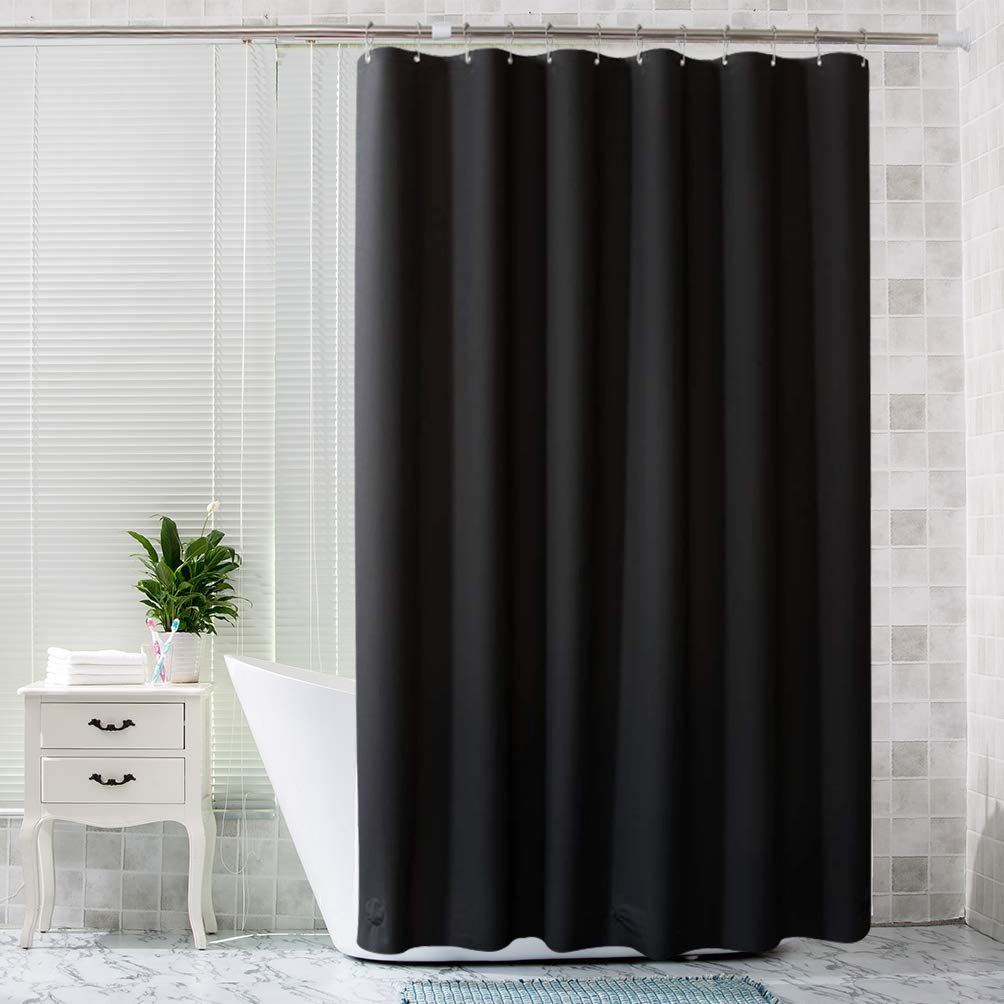 Toplife Shower Curtain Liner Black EVA Shower Curtain Liner Shower Curtain Liner for Bathroom Bathtubs Shower Curtain Liner with Grommets Waterproof Light Weight Blackout 72 Inch x 72 Inch