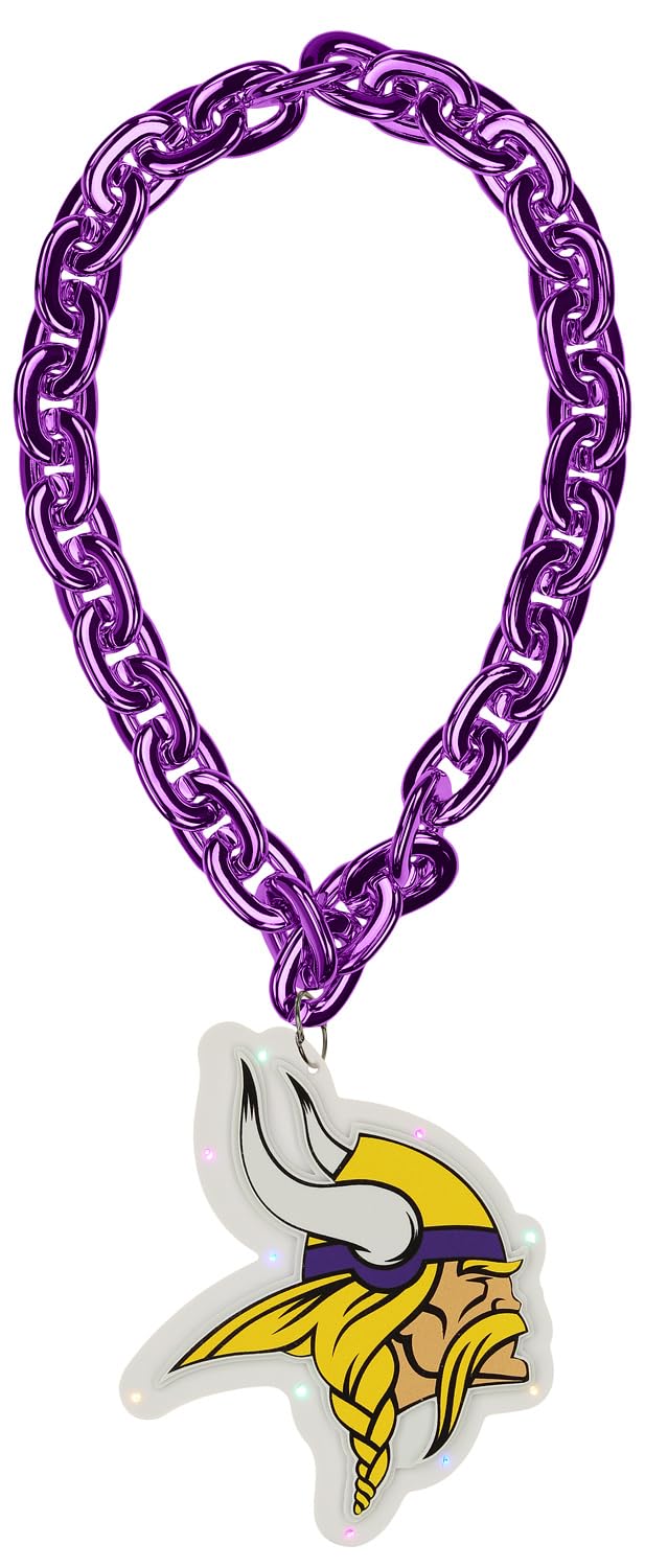 FOCO NFL Unisex-Adult NFL Team Logo Fan Team Light Up Chain