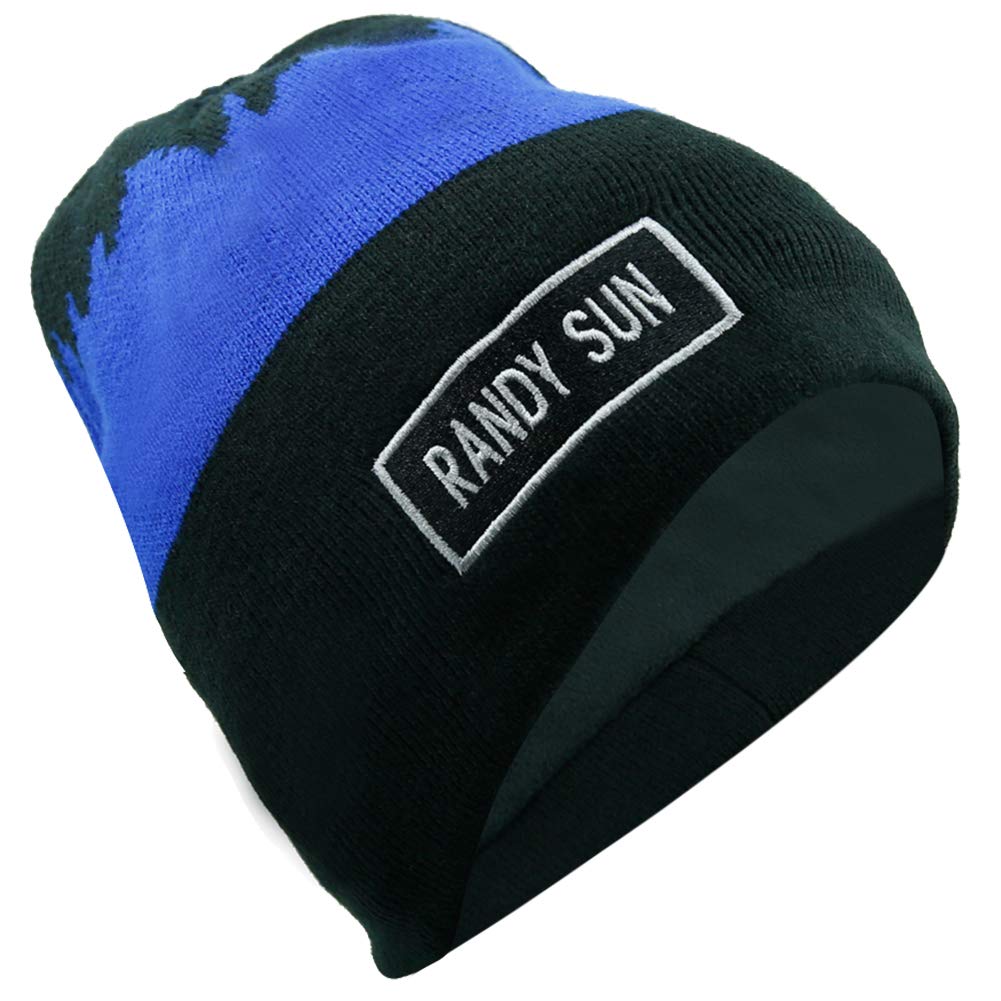 RANDY SUNWaterproof Beanie Fleece Thermal Winter Hat, Unisex Daily Slouchy Knitted Beanie Thick Soft Warm Hat Anti UV M/L