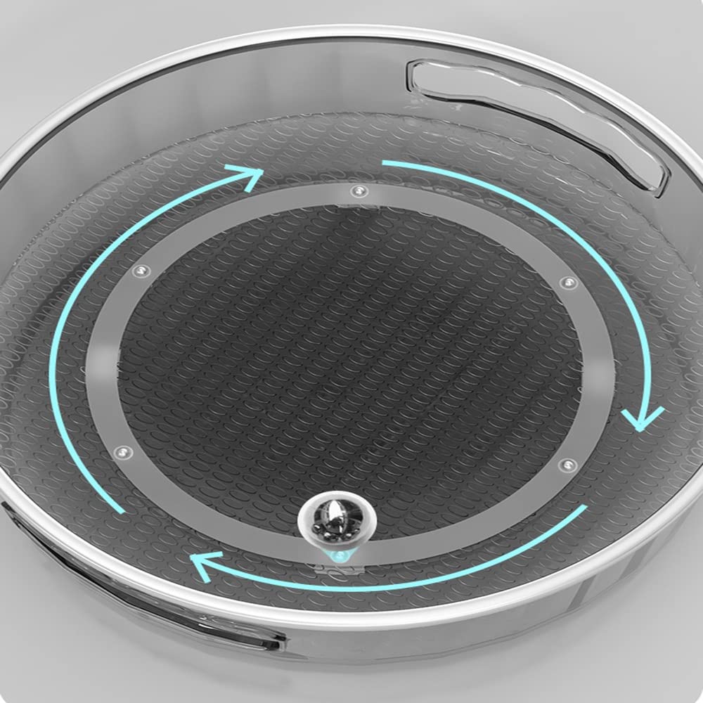 Organizador Giratorio Transparente Plataforma giratoria Lazy Susan de 12 Pulgadas Estante para Especias Bandeja de Almacenamiento giratoria de Gran Capacidad para latas y Especias Organizad