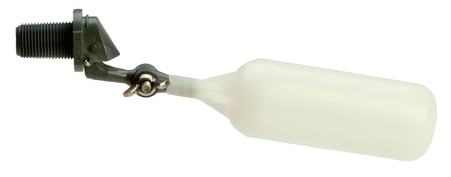 Kerick Valve MA3P2 PVC Mini Float Valve, Tank Mount, Adjustable Arm, 1.
