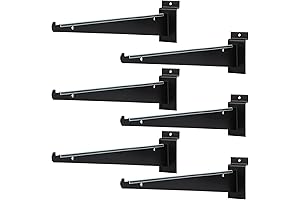 MUZIK 6PCS Premium Slatwall Bracket