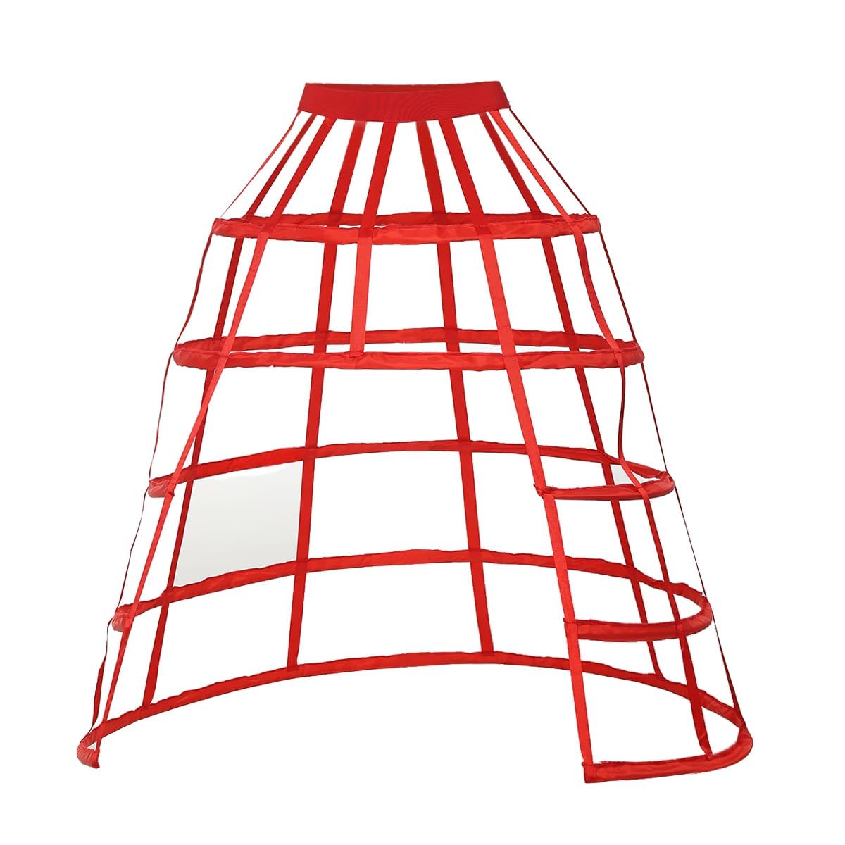 GRACEART 5 Hoop Split Crinoline Cage Bustle Skirt Pannier Petticoat Underskirt Costume โ image 1