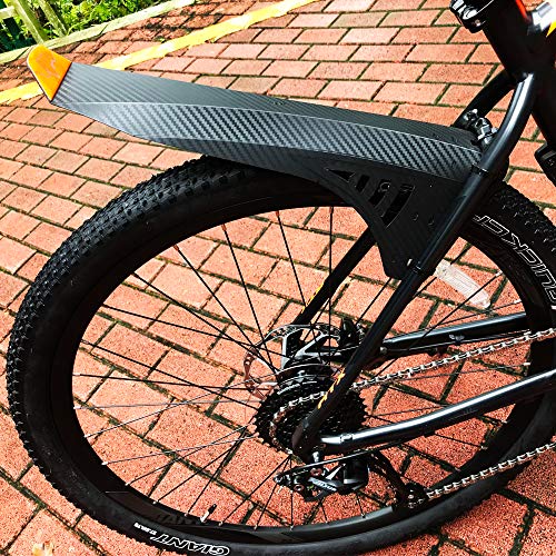 NICEDACK Bike Fender MTB Mud Guard, Front and Rear Bicycle Mudguard Set, Downhill Mountain Bicycle Fenders Fits 20" 26" 27.5" 29 inch and Fat Bike (Orange) - Thumbnail 3